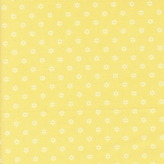 Summertime Sunshine Yellow Small Floral Cotton Quilting Fabric by Moda Fabrics -55322 16 -Sold in 1/2 Yard increments, continuously cut