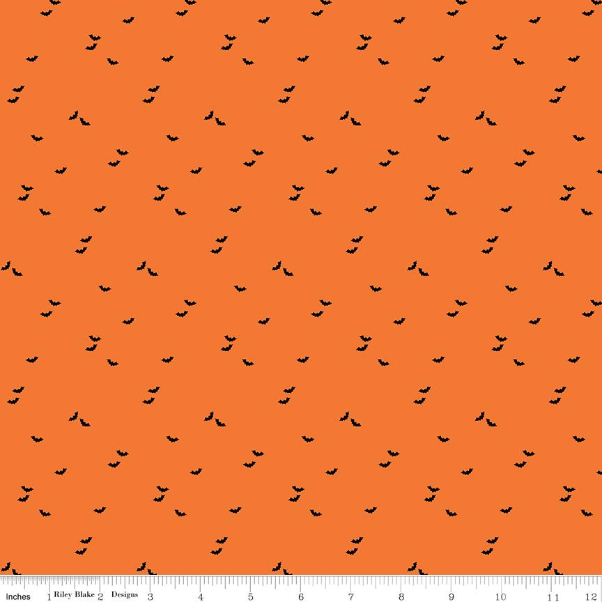 Halloween Basics Fabric Bundle - 5 Pieces Premium Quilting Cotton - Riley Blake Designs Fabrics - Curated by Lucky Hill Quilts