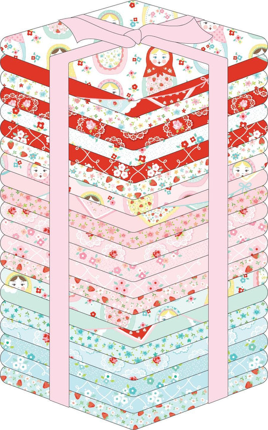 Market Day Fat Quarter Bundle - 21 Pieces Cotton Quilting Fabric by Amy Jordan for Poppie Cotton