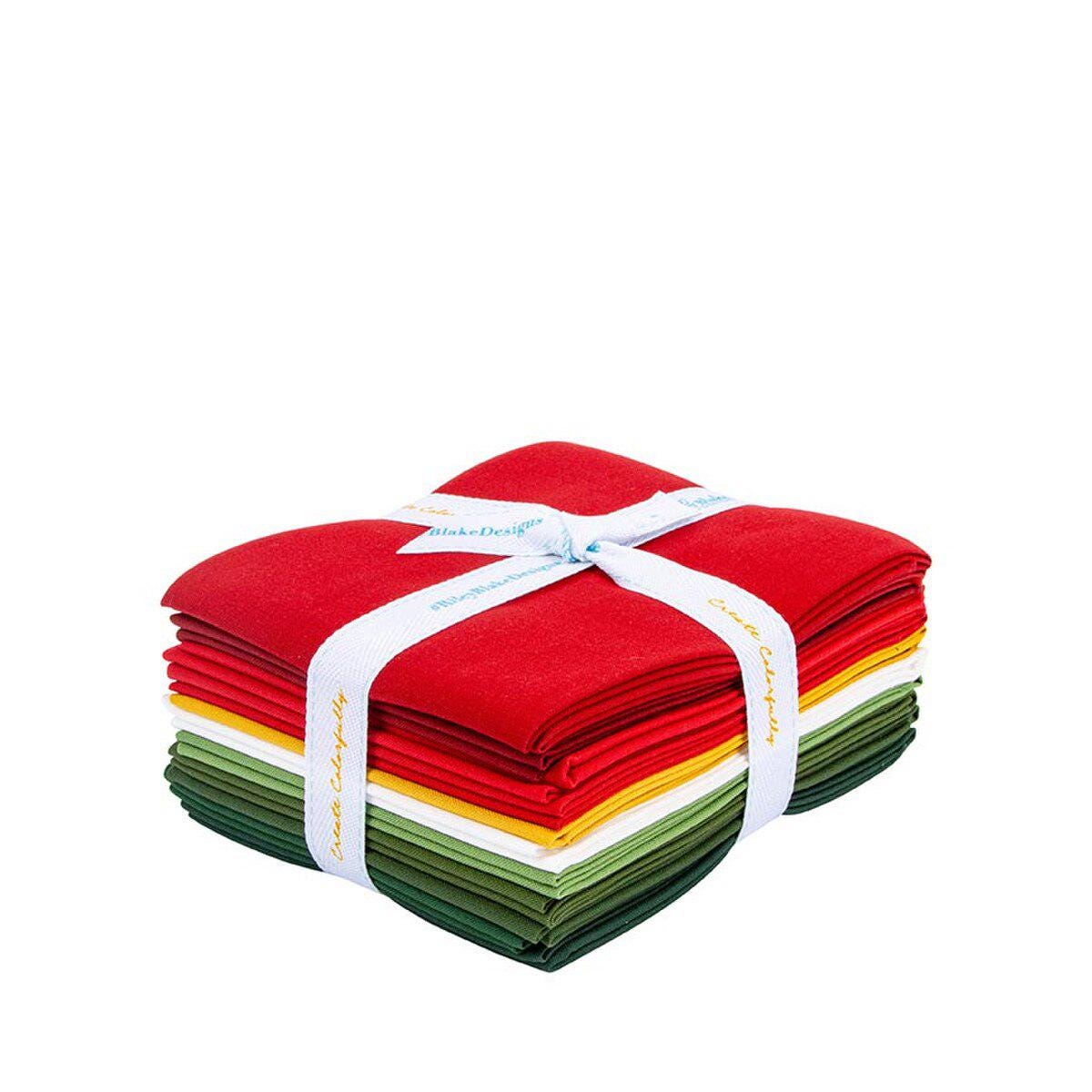 Confetti Cotton Solids Christmas Fat Quarter Bundle 12 Pieces Solid Premium Quilting Cotton - Riley Blake Designs FQ-CHR120-12