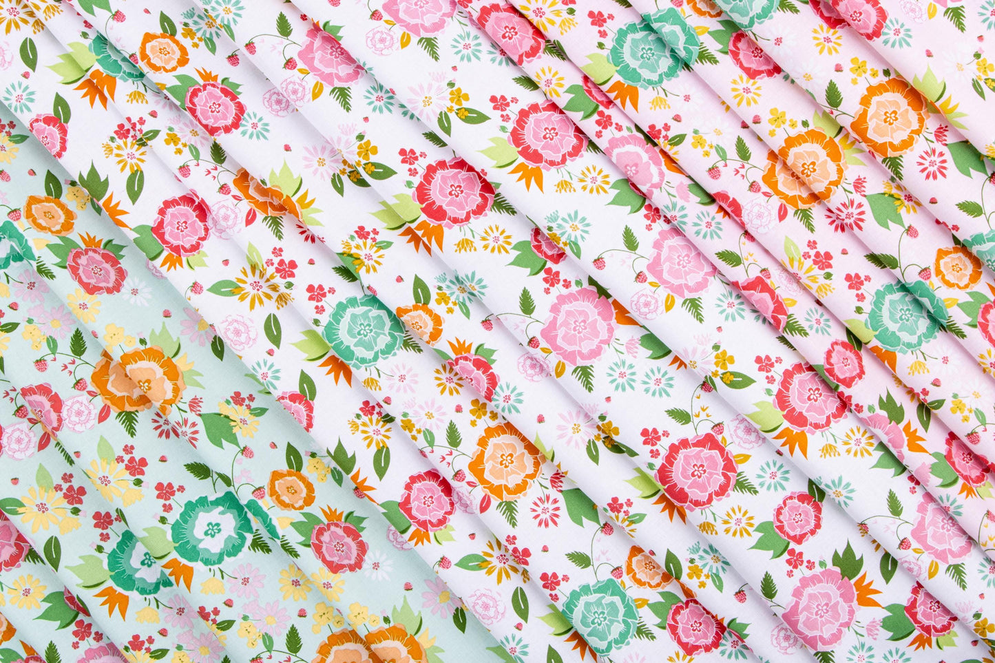 Summer Skies and Fireflies Main White - 100% Cotton Quilting Fabric by Gracie Larson for Riley Blake- Sold by the 1/2 yard.  5-16370-42