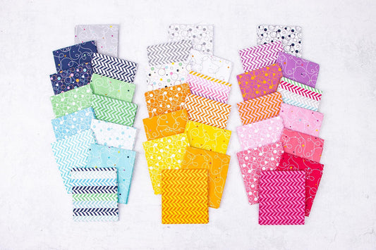 108" Wideback  Effervescence Aqua Quilt Backing Fabric 100% Cotton by Sue Daley for Riley Blake Desings - Sold by 1/2 Yard, continuous cut