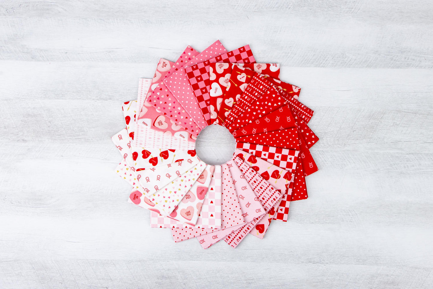 Sweetheart 21 piece Valentine Fat Quarter Bundle 100% Cotton Quilting Fabric by My Mind's Eye for Riley Blake - Each Fat Quarter - 18 X 21"
