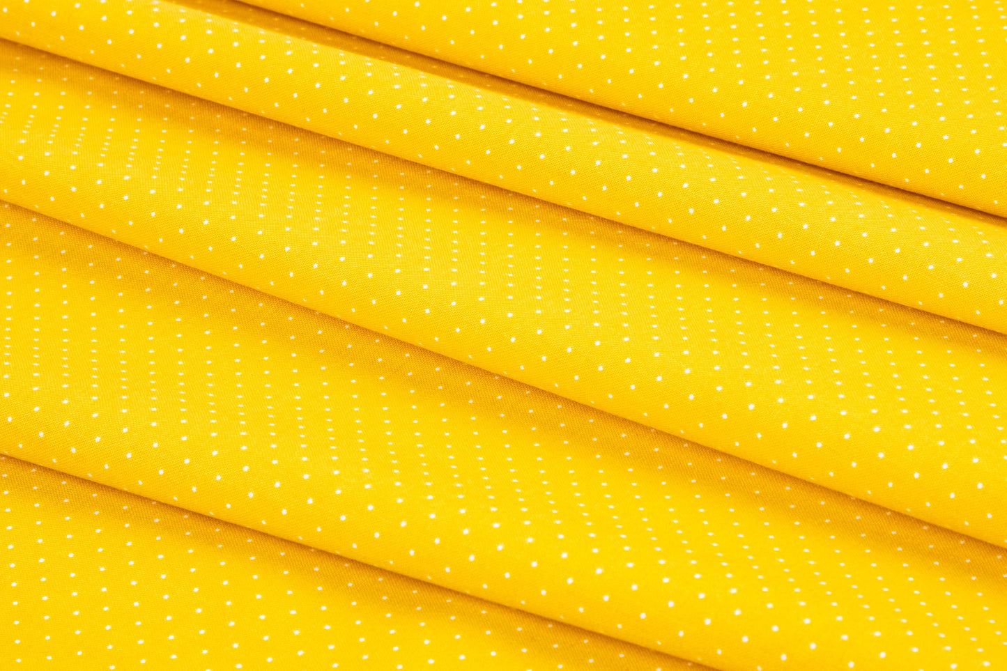American Jane Pindots - Tiny White Dots on Yellow Cotton Quilting Fabric by Riley Blake Designs - C840 - Sold in 1/2 yard increments
